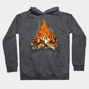 Cosy Campfire Digital Illustration Hoodie